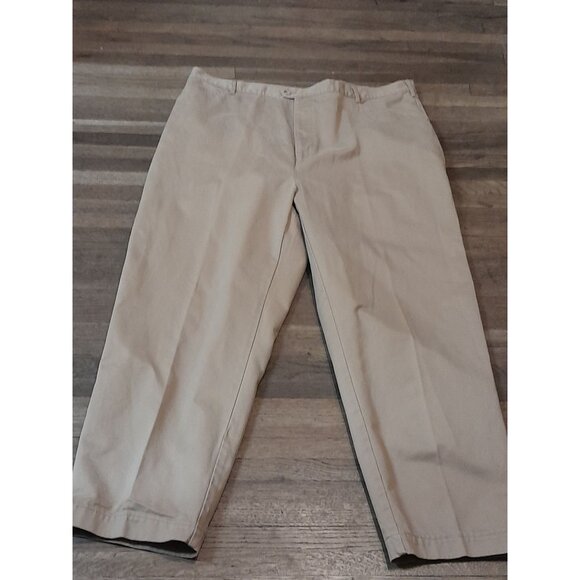Vintage Y2K Tommy Hilfiger Wide Leg 42 x 32 Baggy Streetwear Chino Pants Tan - Picture 1 of 7